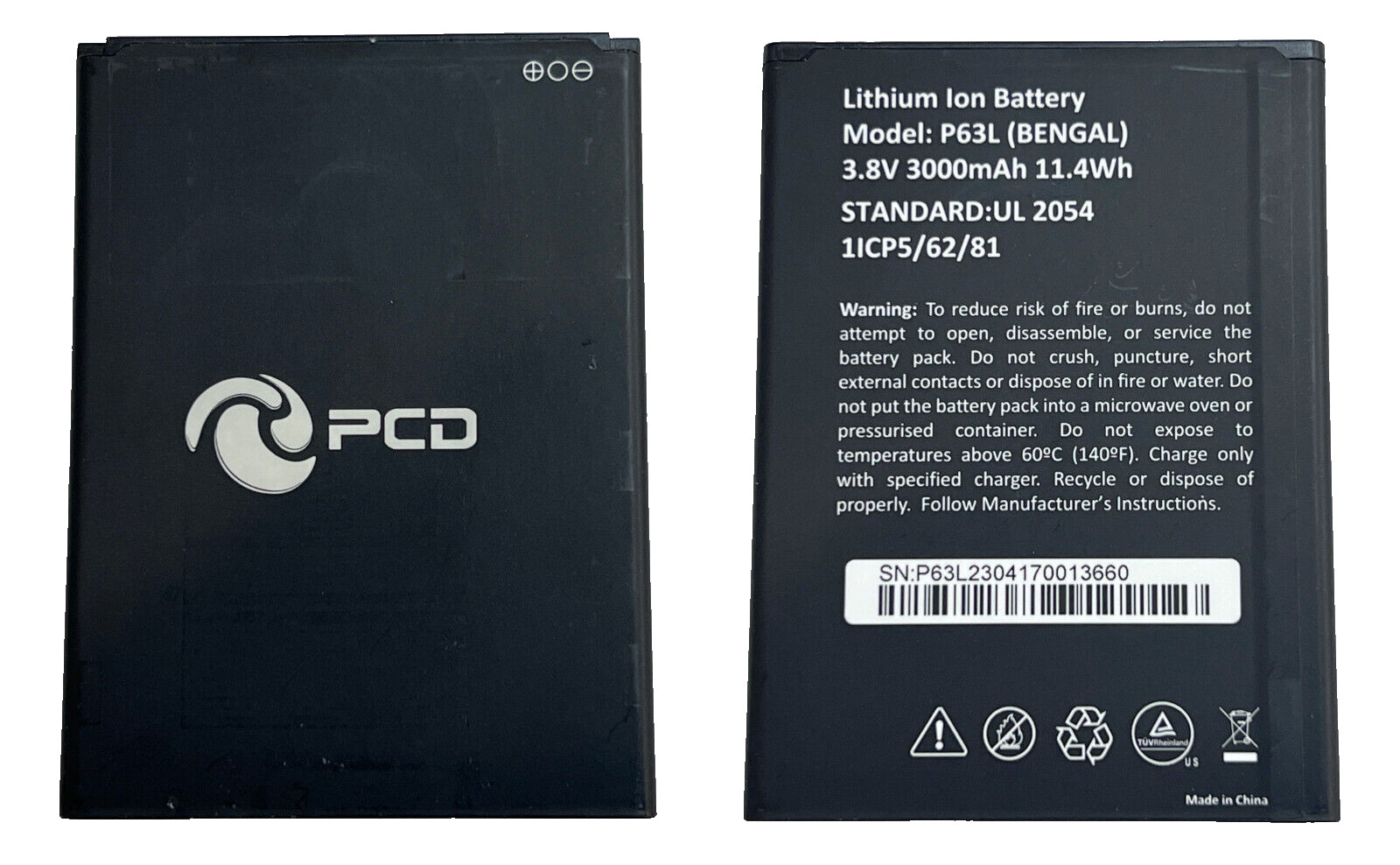 For PCD 3.8V 3000mAh 11.4Wh Lithium Ion Li-Ion Phone Battery for PCD P63L Bengal
