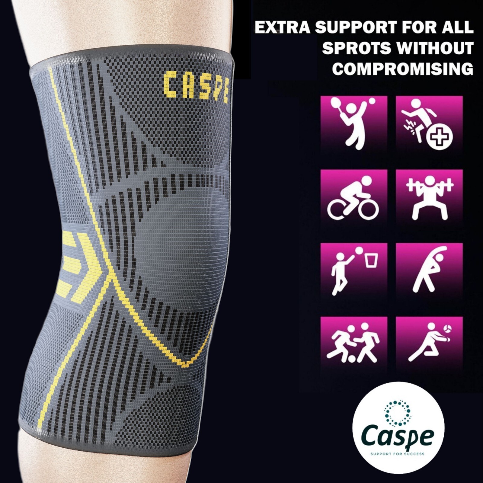 2 Pack Knee Brace for Meniscus Tear Support Joint Arthritis Patella Stabilizer