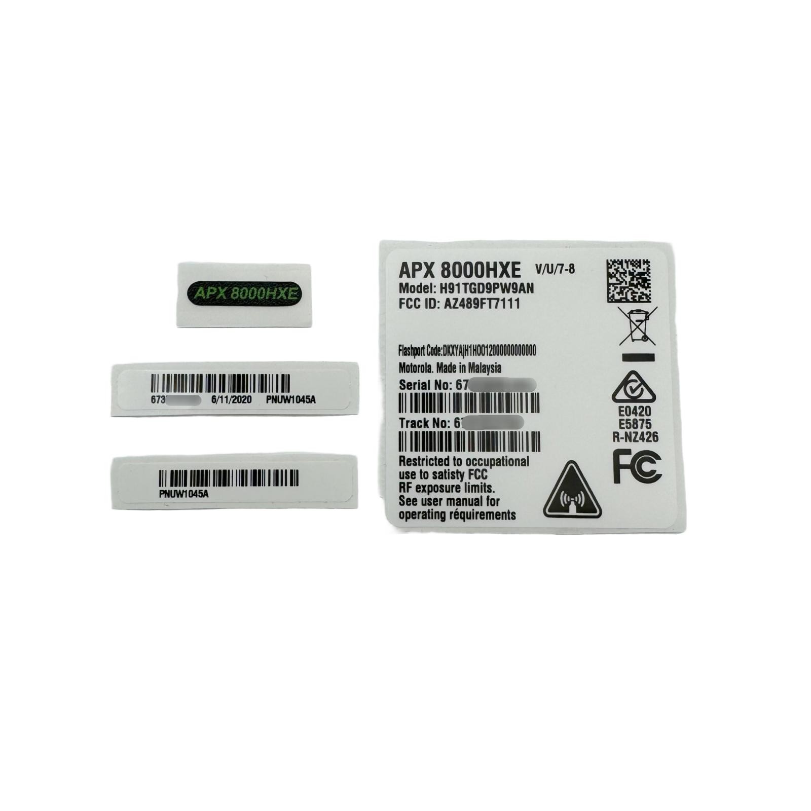 Back Case Label Sticker for Motorola APX8000HXE Radio Speaker Grille Aluminum