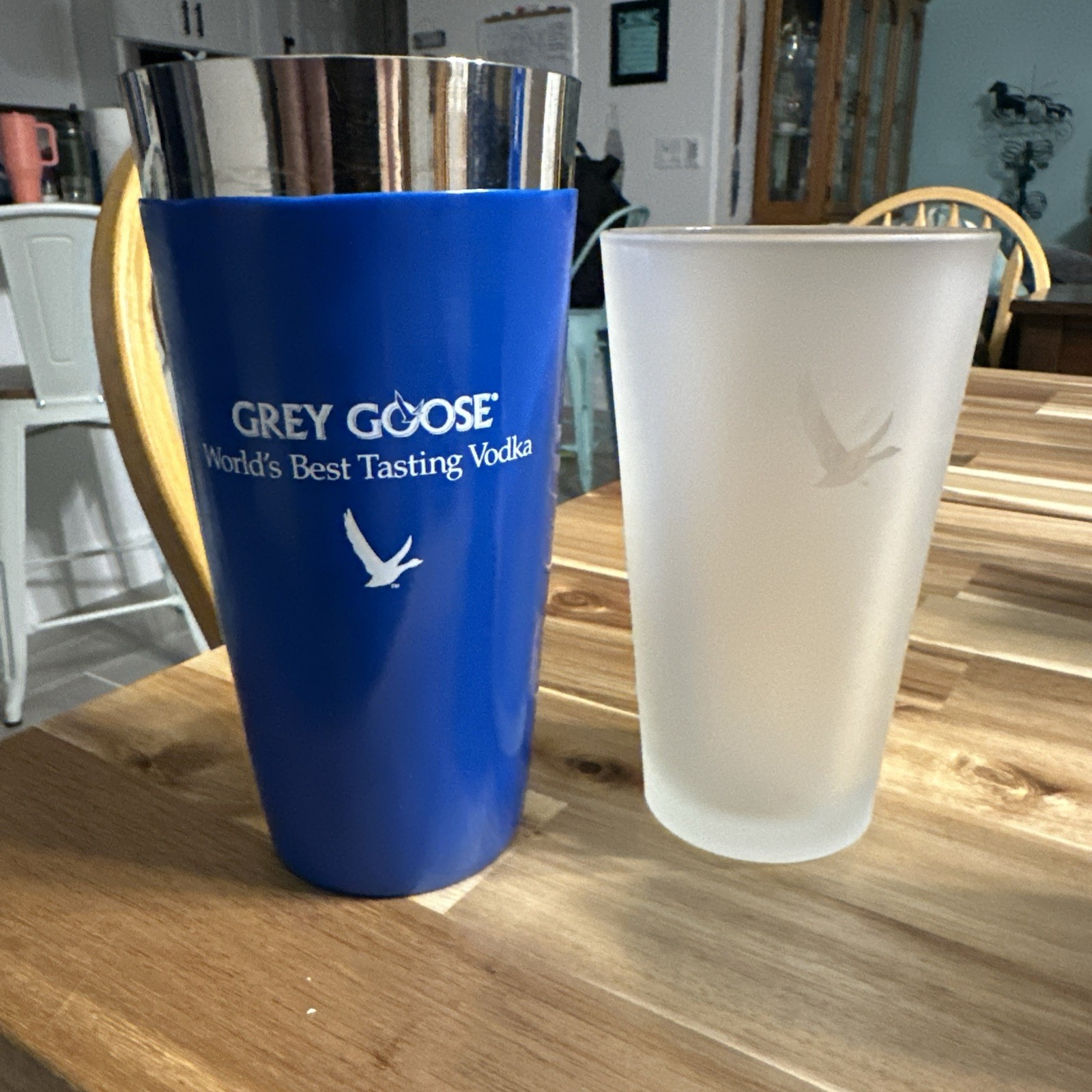 Grey Goose Vodka  2-Piece Boston Shaker, 16 oz. Mixing Glass & 28 Oz. Shaker NEW