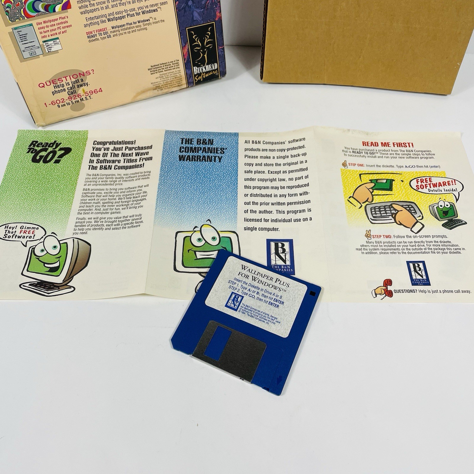 Wallpaper Plus for Windows BIG BOX PC, 1994 3.5" Windows Diskette