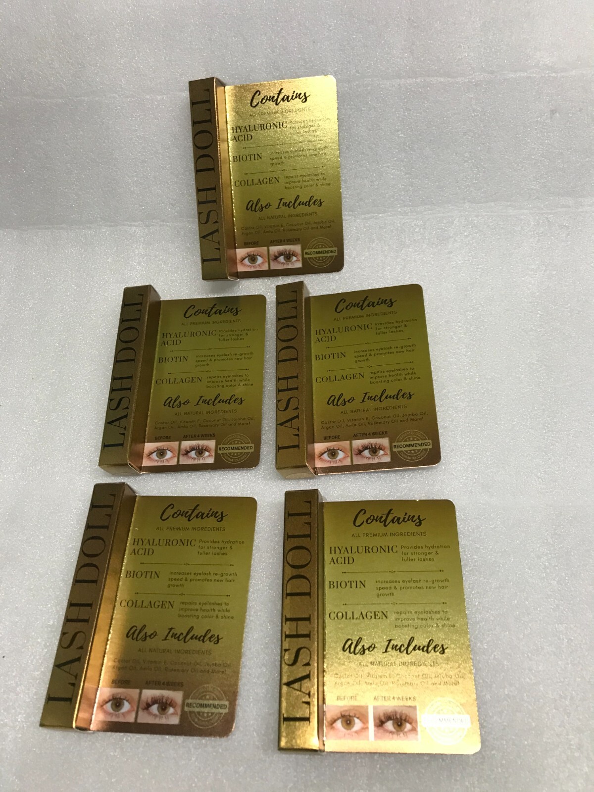 LOT OF 5 NEW Lash Doll Eyelash Growth Serum Made With Natural Ingredients
