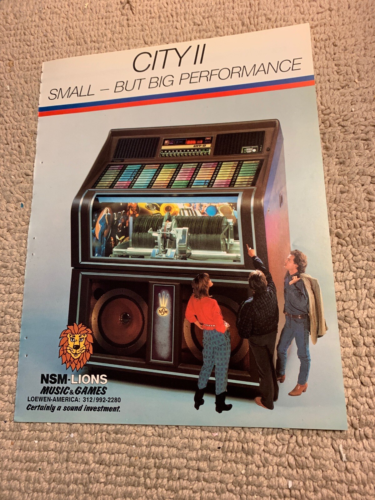 11-8 1/4”  Nsm City 2 II Small jukebox FLYER
