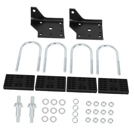 Leaf Spring Kit Multi Leaf Shock Plate Kit Spring Pad U-Bolt Nuts Stud 12pc