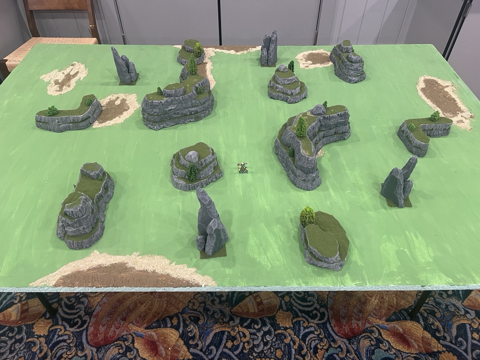 Wargaming Terrain Set 28mm - 32mm Simple Grassy Hills Set For Warhammer Or D&D