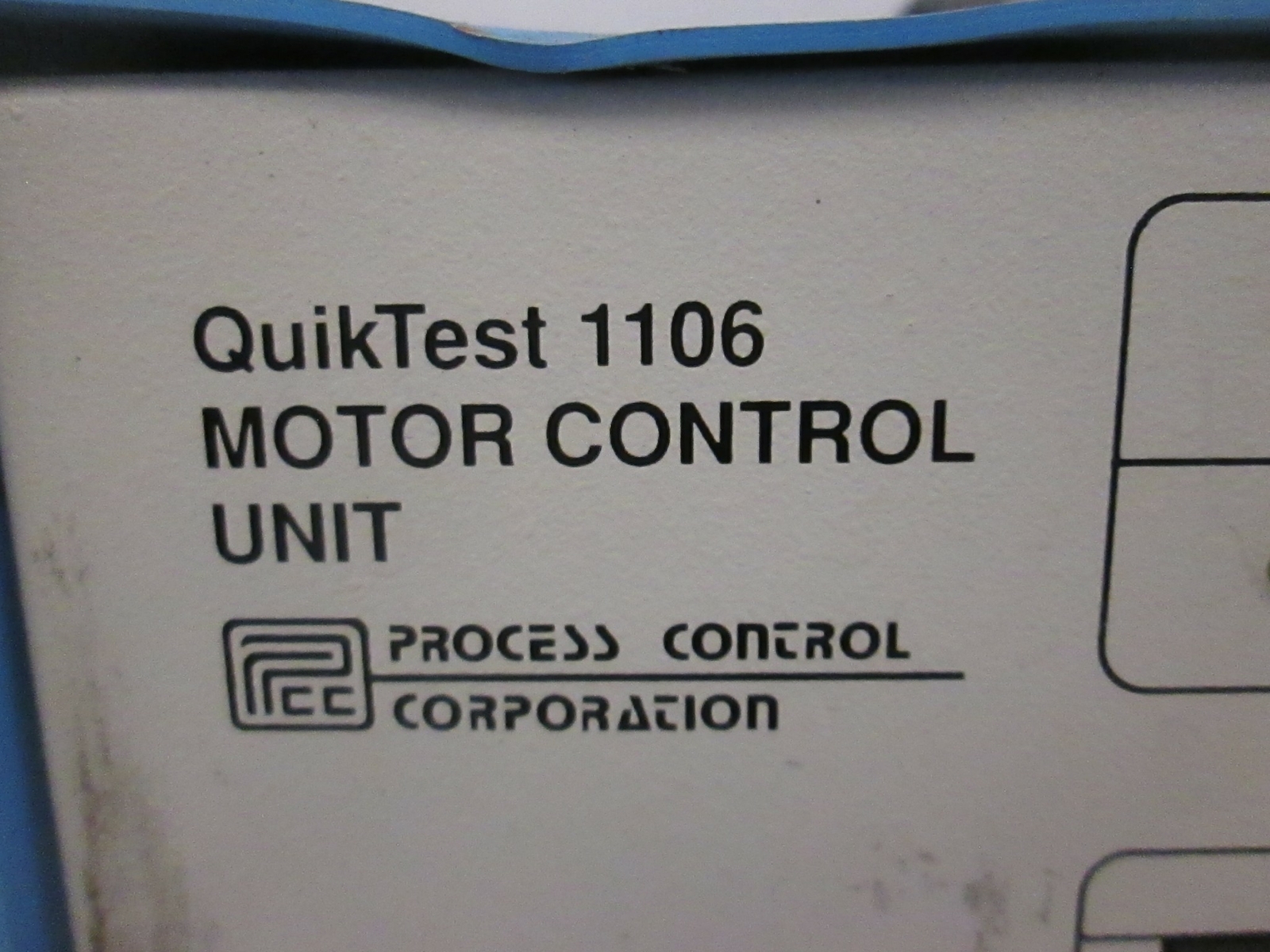 Process Control Corp., QuikTest 1106 Motor Control Unit, 1106, Used