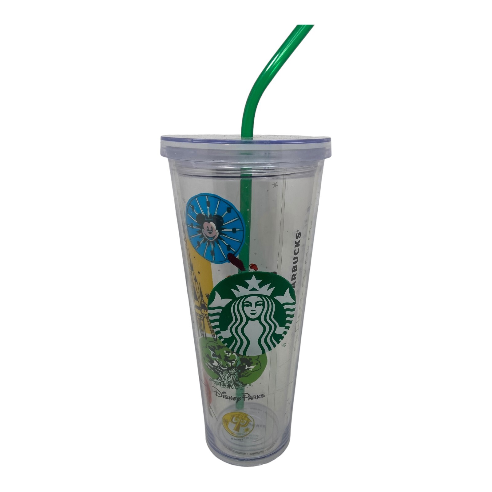 🐞 Disney World Starbucks Park Icons Venti 24 oz Acrylic Cold Tumbler Cup 2017