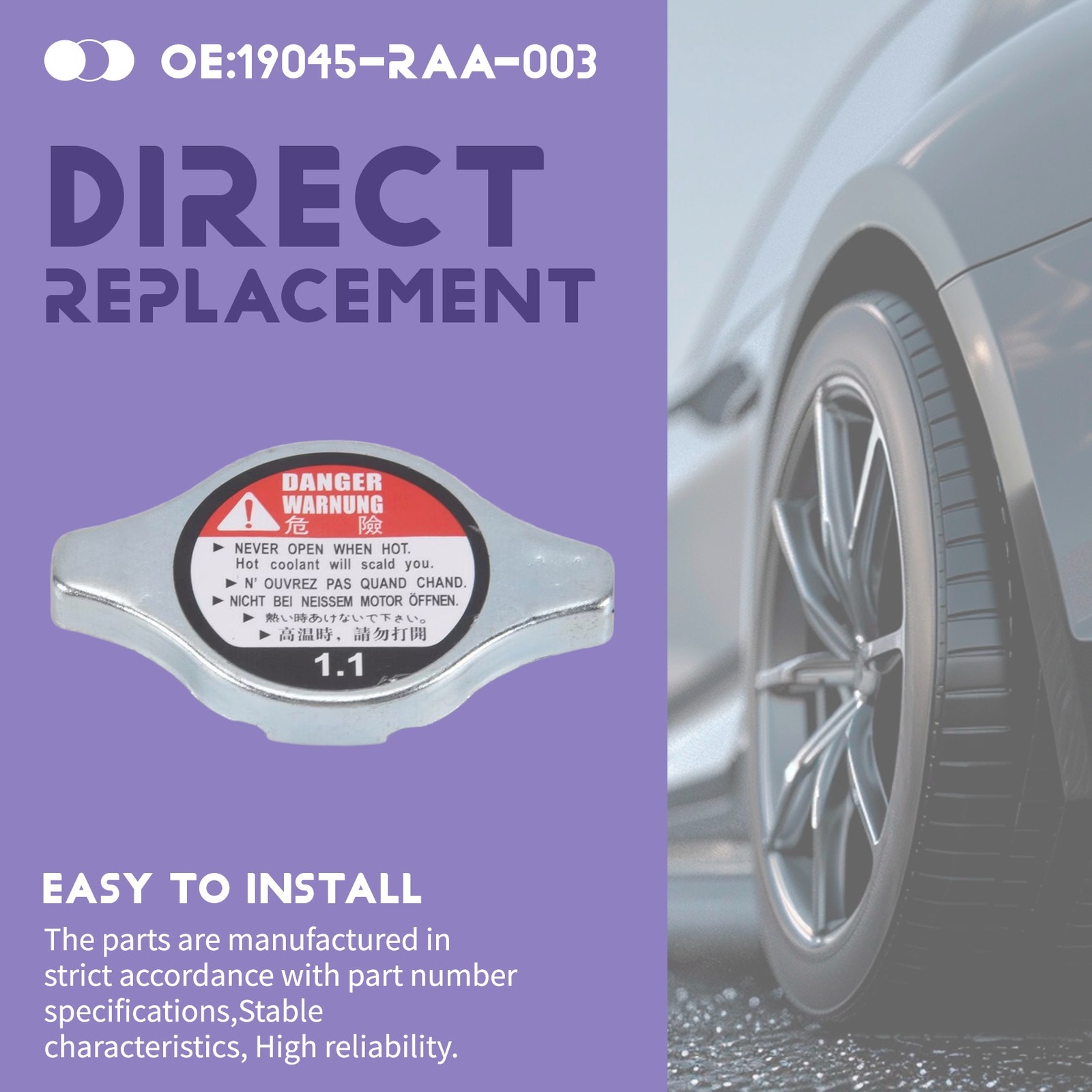 Radiator , Replace 19045-RAA-003,for , - Accord, , , Elements, Fit,8844