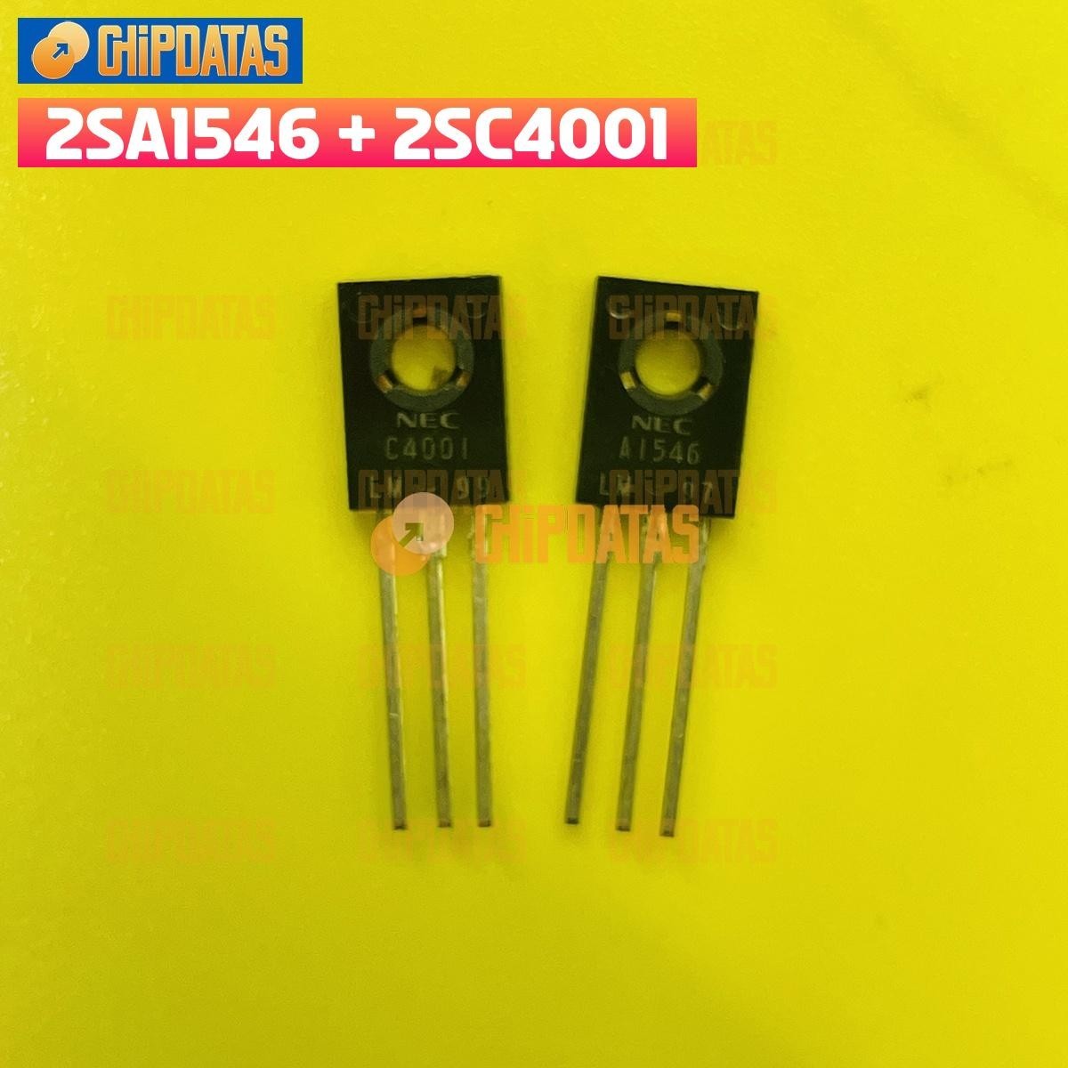 1Pairs New NEC 2SA1546 + 2SC4001 A1546/C4001 TO-126 PNP SILICON POWER TRANSISTOR