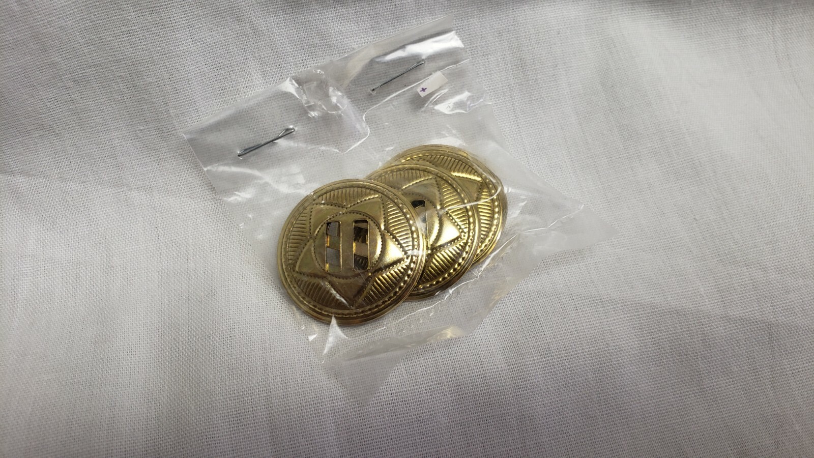 1" Round Gold Star Western Slotted CONCHO 6 Pack