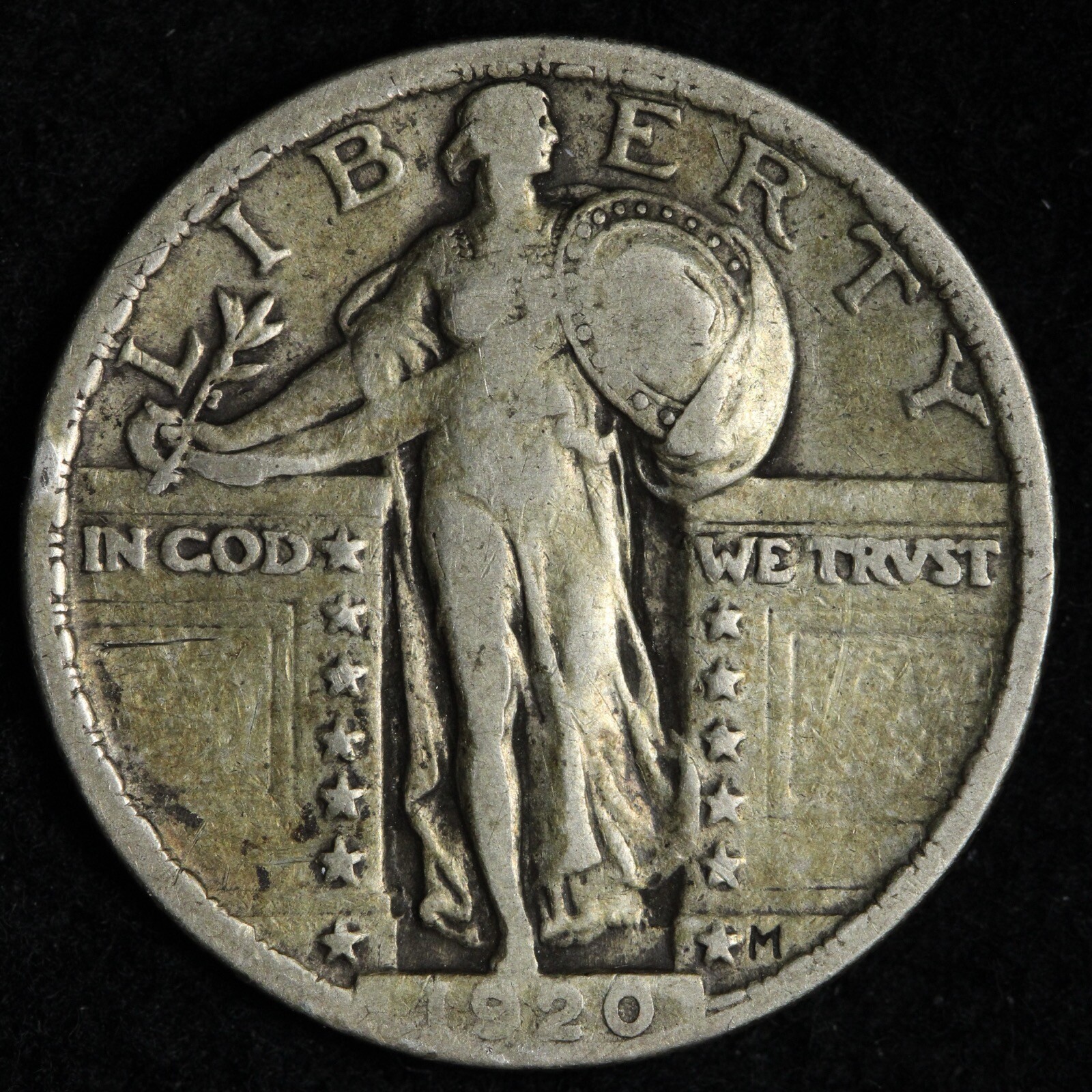 1920 Standing Liberty Silver Quarter VF+ E258 GNM