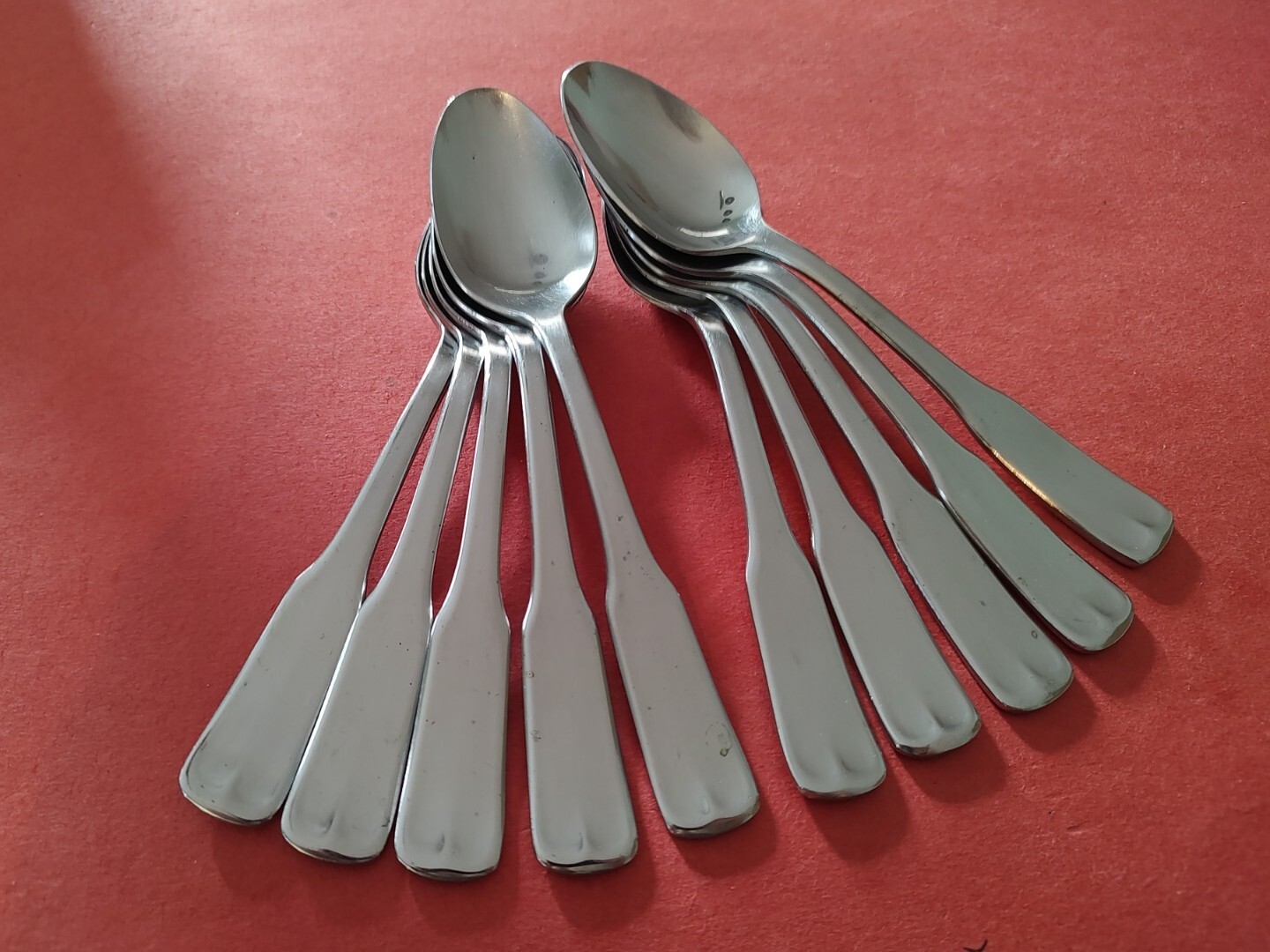 10 International WESTMINSTER Stainless Teaspoons Fiddle Handle Korea Free Ship