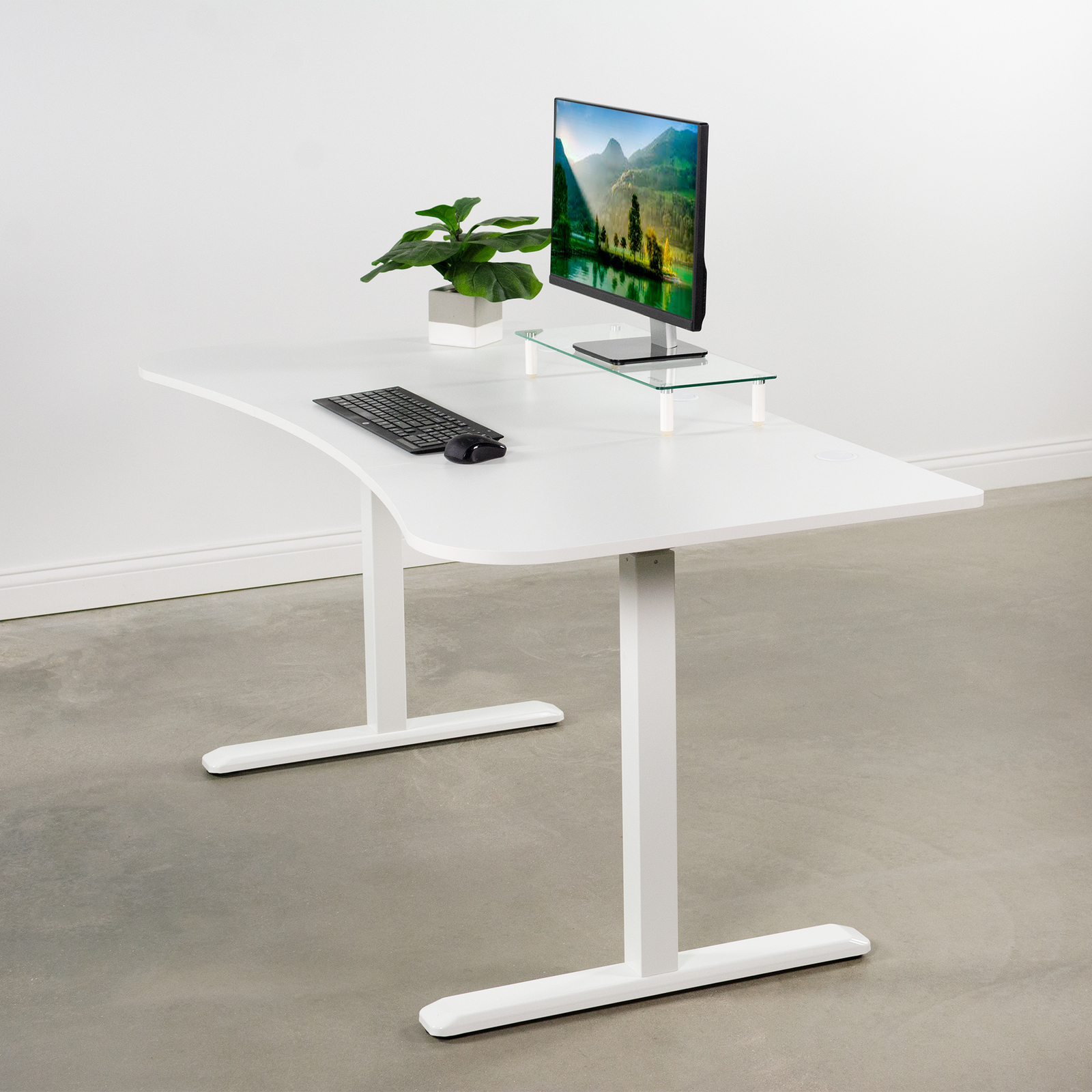 VIVO White 63" x 32" Table Top for Adjustable Standing Desk Frames