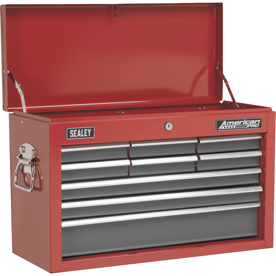 Sealey American Pro 9 Drawer Tool Chest Red / Grey
