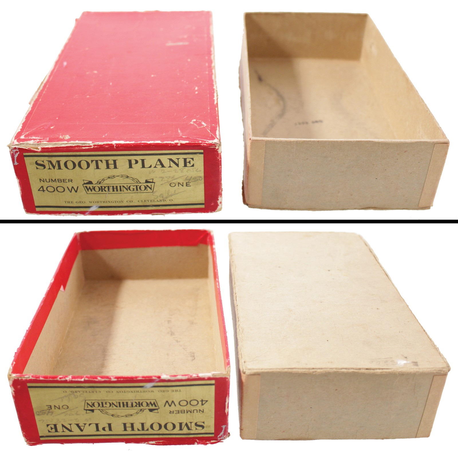 Founder's Grade Orig. Box for Worthington Hdwe. No. 400 W Plane - mjdtoolparts