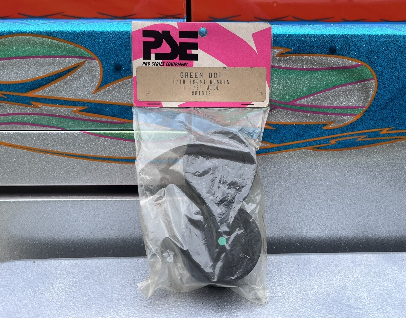 Pro Series Equipment RC 1:10 GREEN DOT 1-1/8in Front Donut #83012 FACTORY SEALED