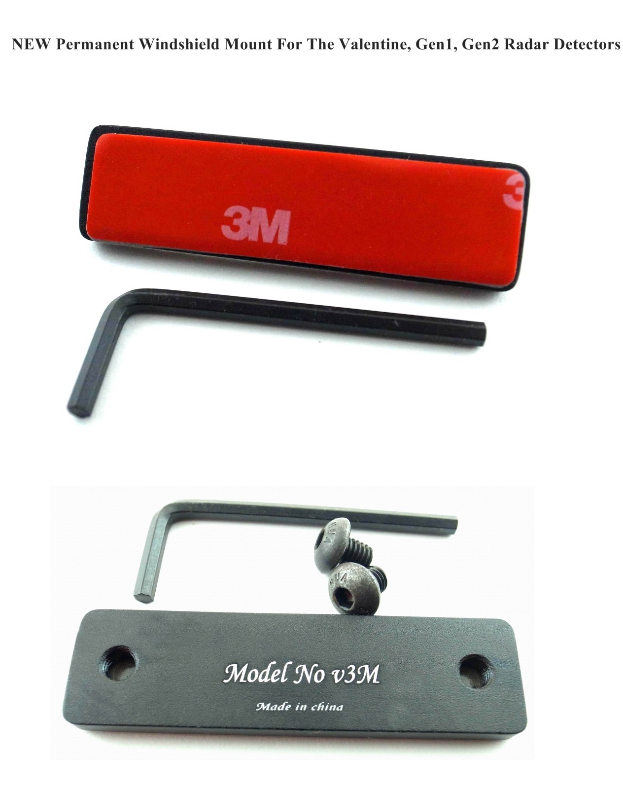 NEW Permanent Windshield Mount Good For The Valentine Gen1, Gen2 Radar Detector!