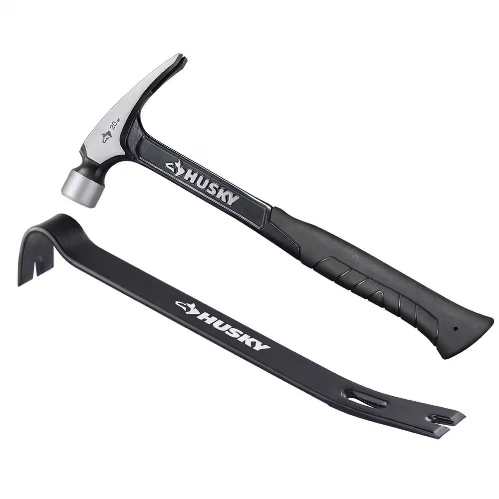 20 Oz. Steel Rip Hammer and 15 In. Wrecking Bar