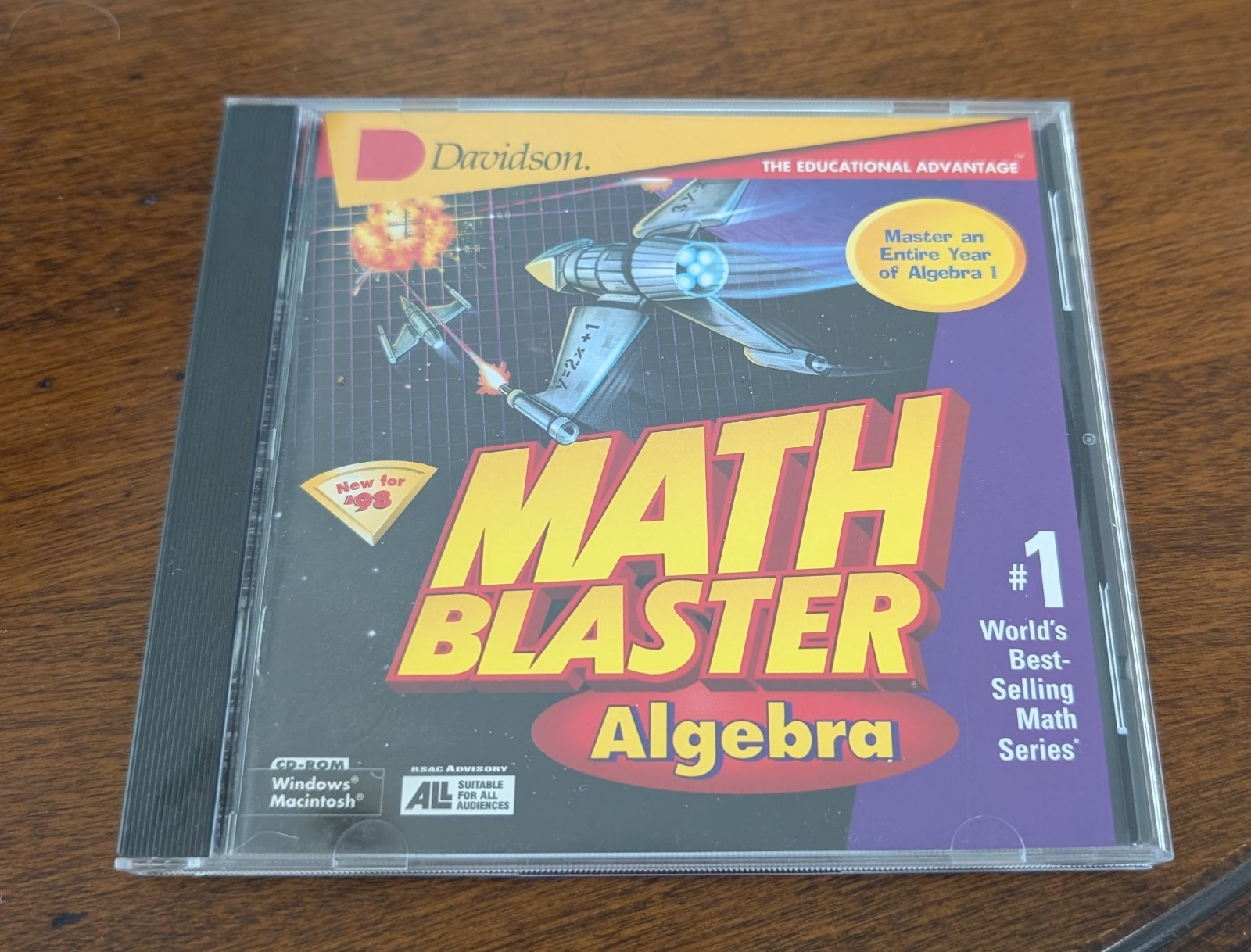 Davidson Math Blaster Algebra PC-CD ROM, 1997, Windows 95/MACINTOSH