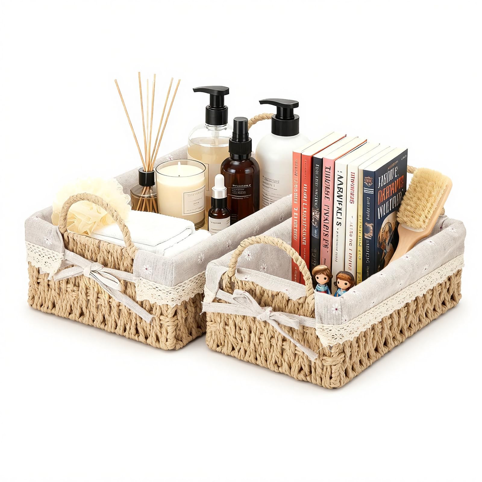 Bathroom Basket Organizer for Back of , Set of 2