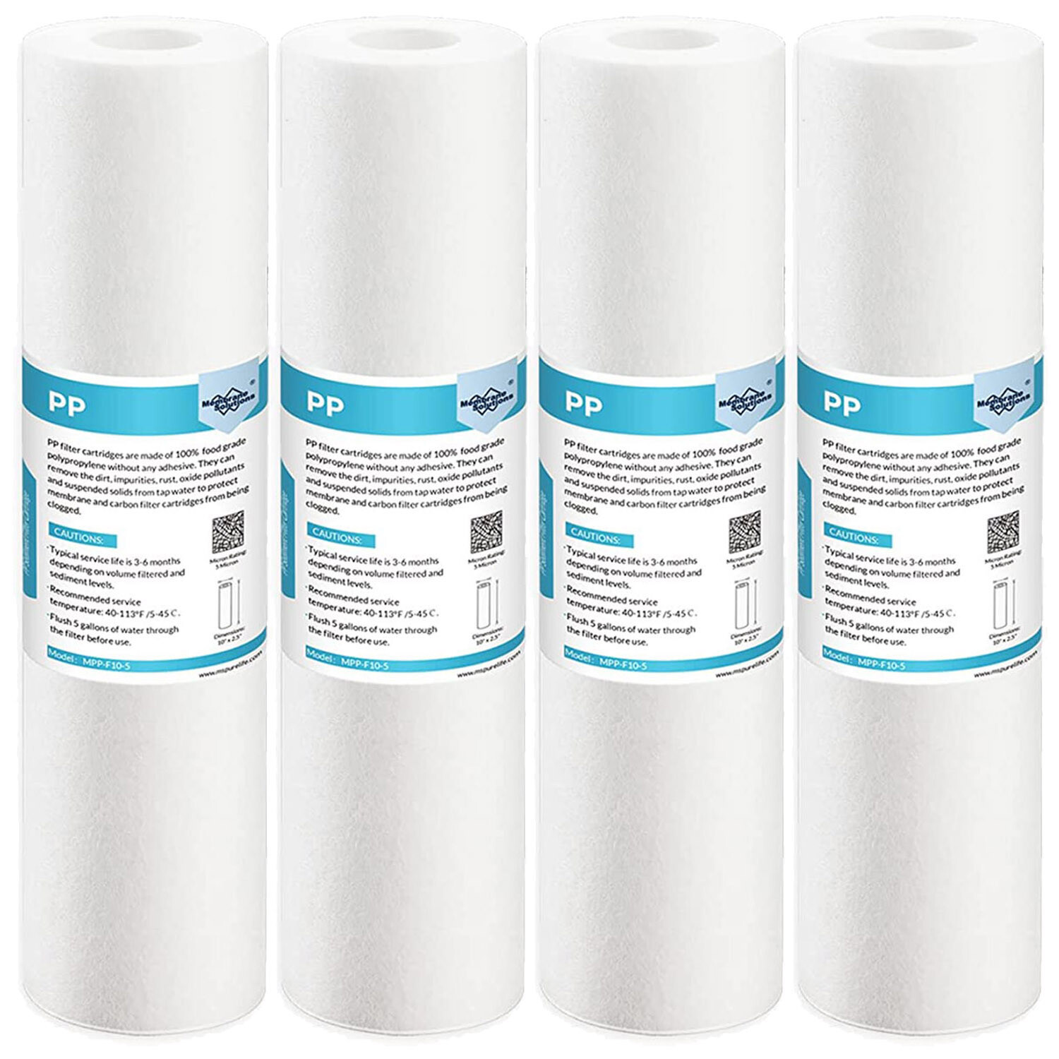 1-4 Pack 1/5/10/25/50 Micron 10"x2.5" Sediment Water Filter Whole House Replace