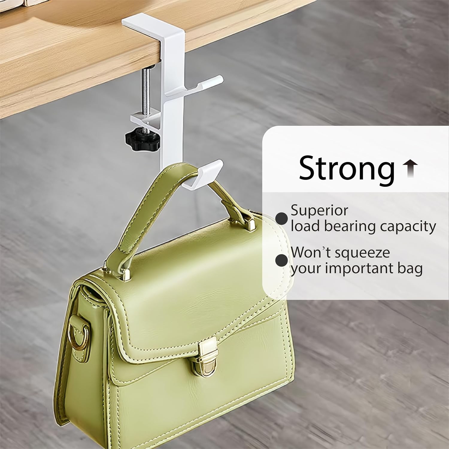 Adjustable Hook for L Shaped Gaming Desk, Under Gaming Desk with Hook Holder