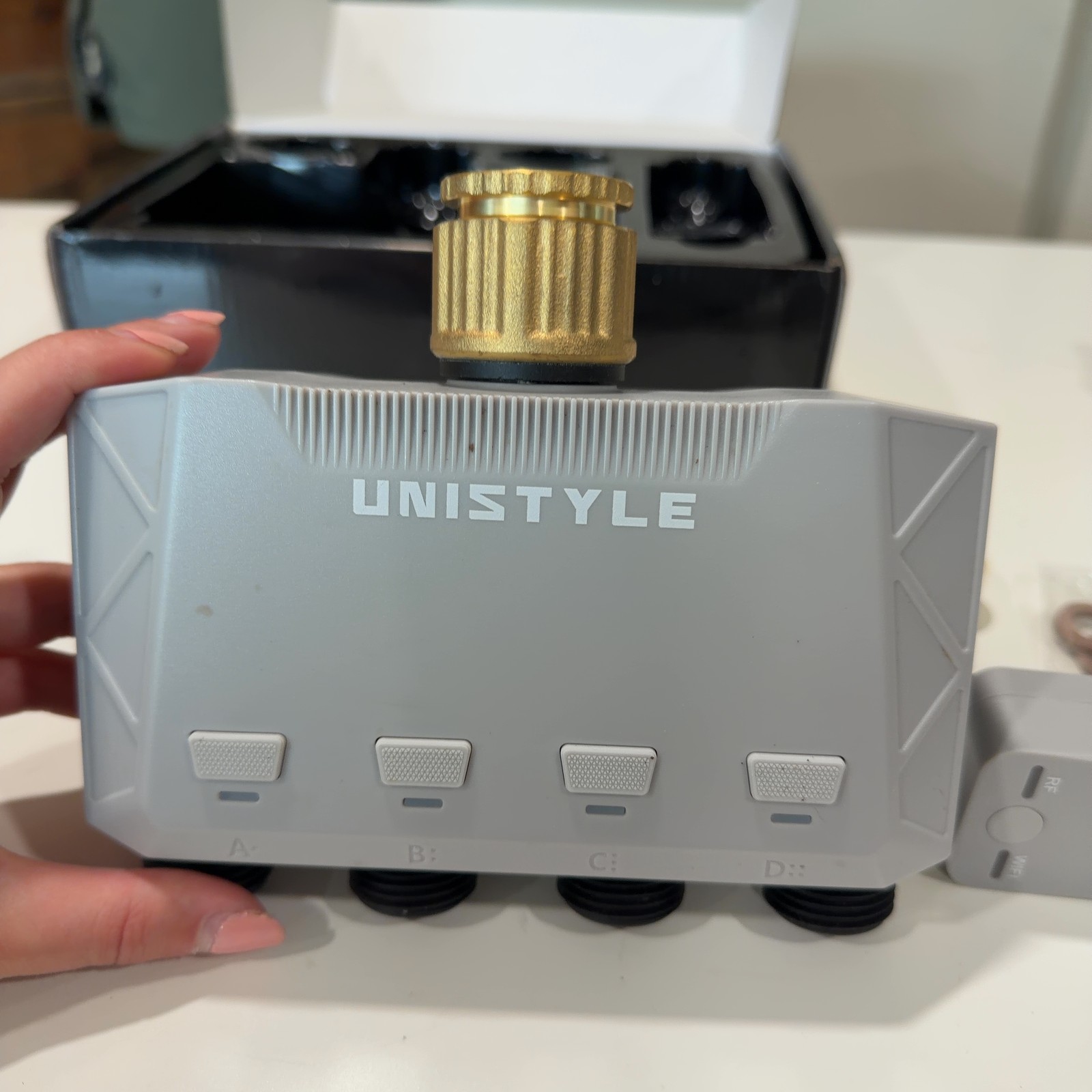 Unistyle 4 Zone WiFi Sprinkler Timer Alexa Google Voice Brass Inlet Hose Timer
