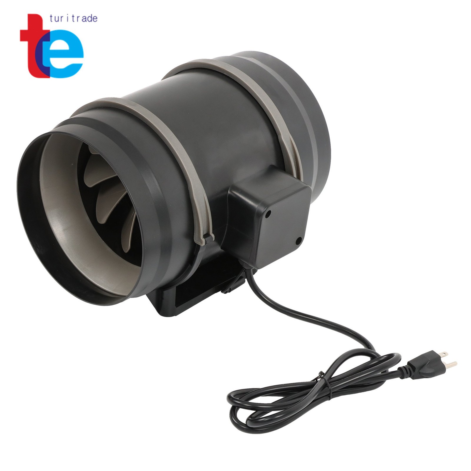 Inline Duct Fan Plastic ABS 8" 807CFM Temperature & Humidity Controller EC Motor