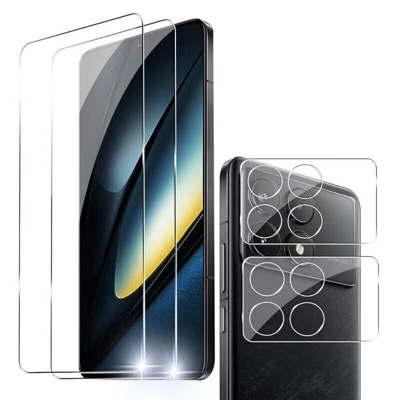 For Xiaomi Poco F6 Pro / F6 Tempered Glass Screen Protector + Lens Protector