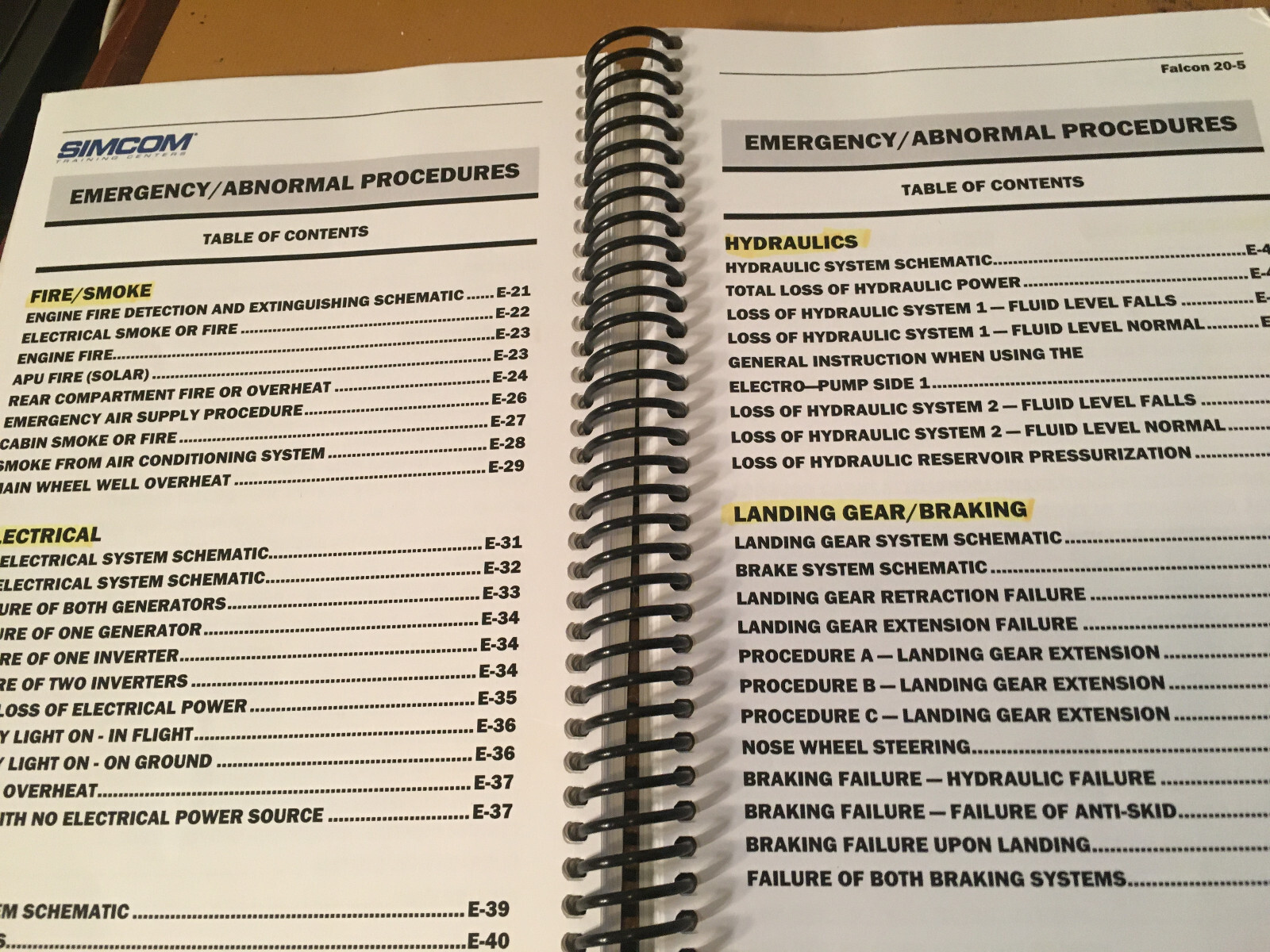 Falcon 20-5 Pilot Operating Handbook