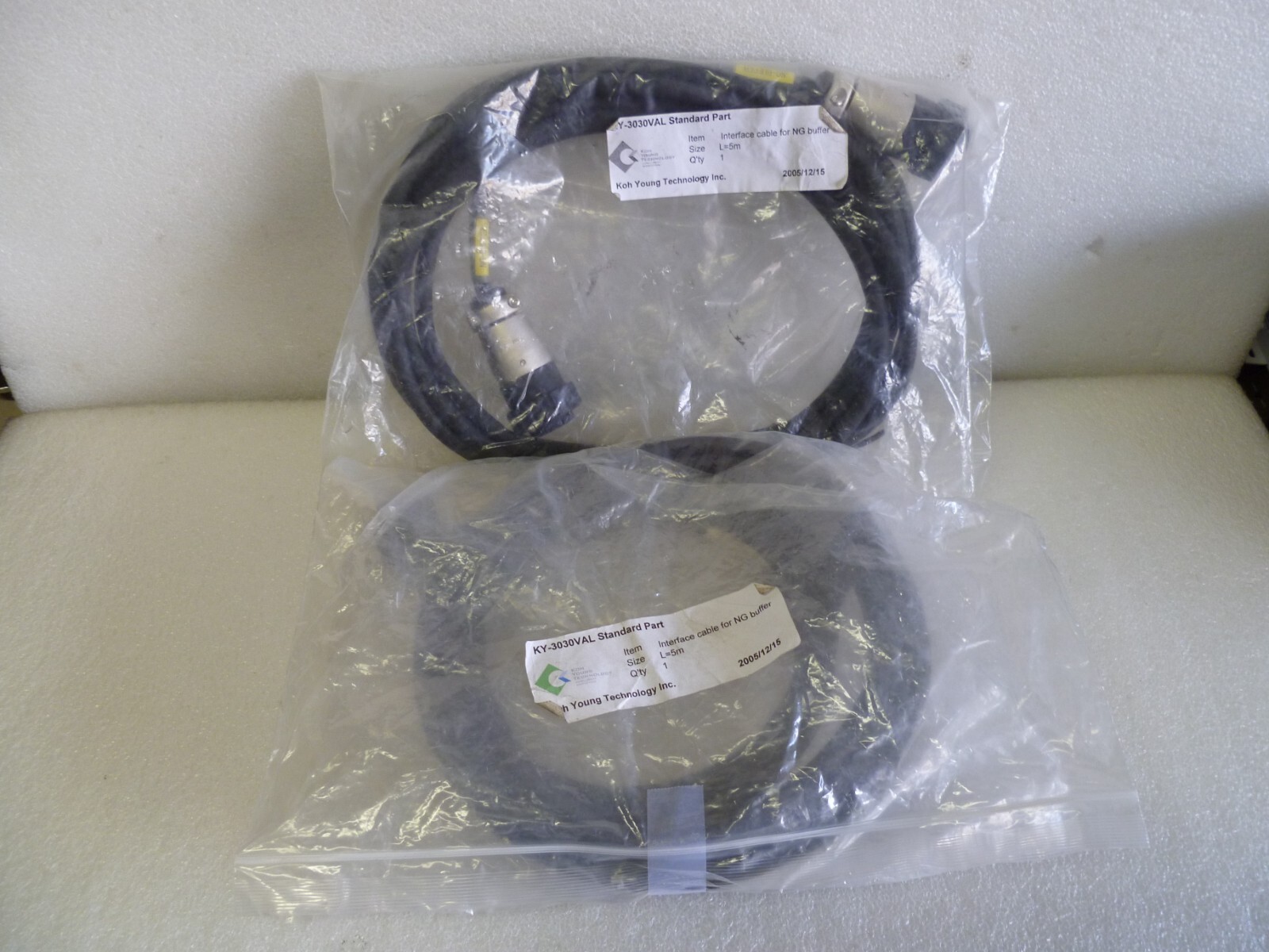 LOT OF 2 KOH YOUNG TECHNOLOGY KY-3030VAL INTERFACE CABLE FOR NG BUFFER