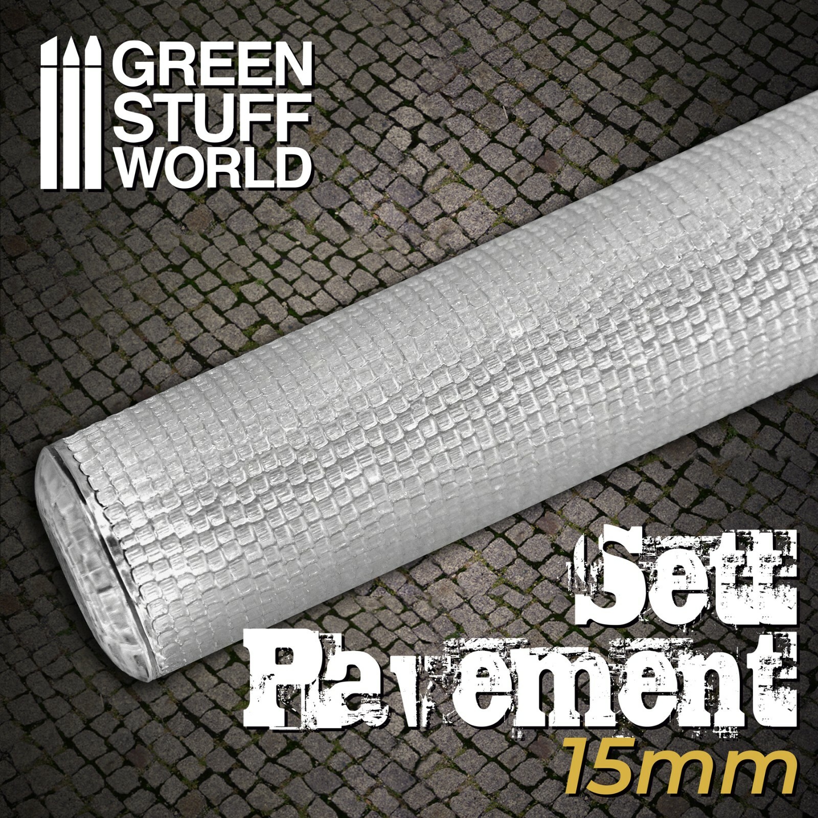 Rolling Pin Sett Pavement 15mm - Scale HO terrain roller train modelling diorama