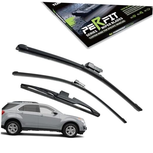 3pcs Front+Rear Direct Fit Windshield Wiper Blades Compatible With 10-17 Chevy