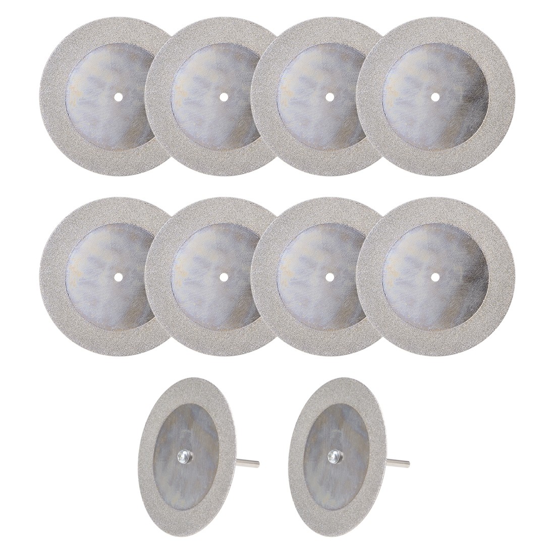 10Pcs 60mm Diamond Cutting Wheels Cut Off Wheel with 2Pcs Mandrels