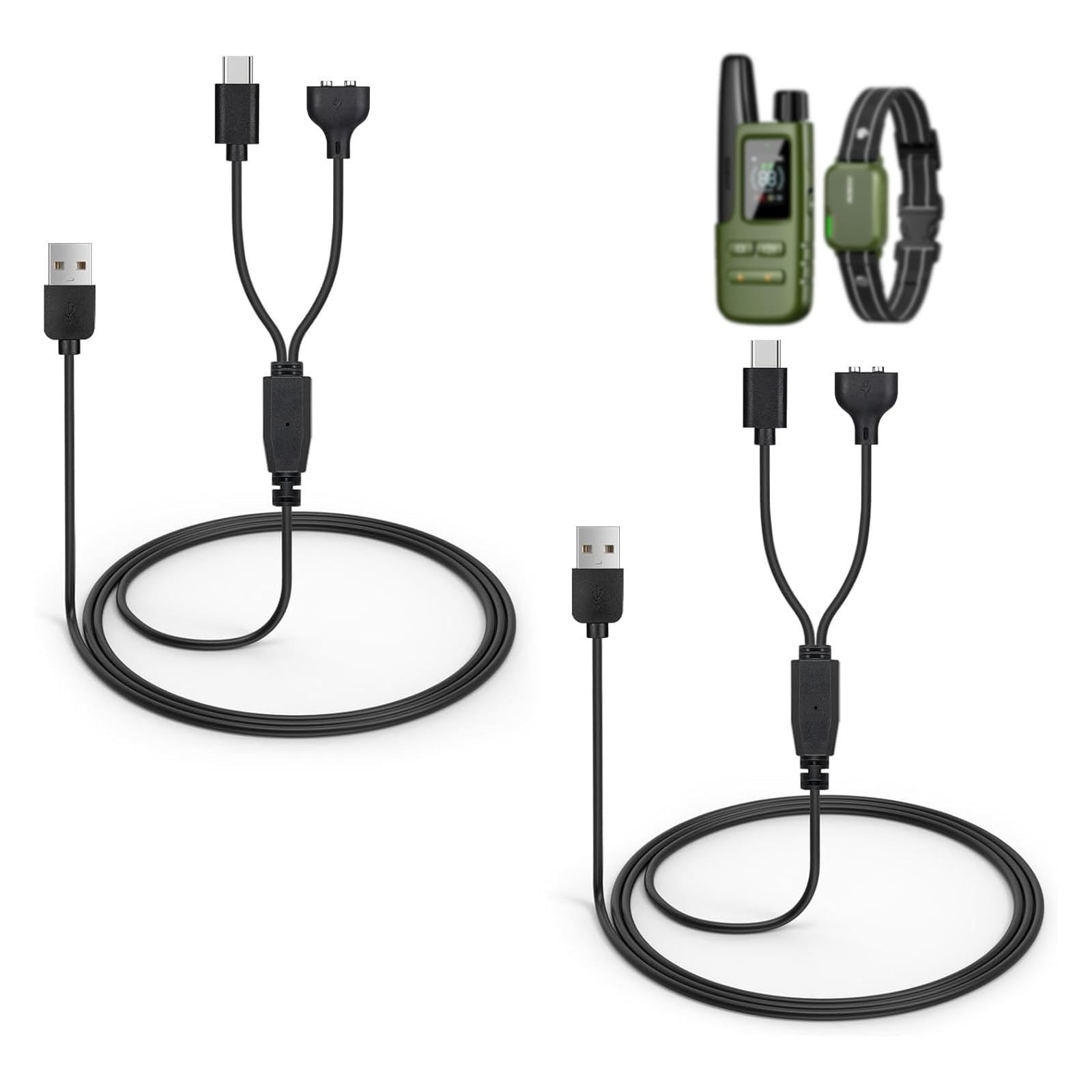 2-Pack Dog Shock Collar Charger Cord Replacement for Jugbow Training Collar | 2-