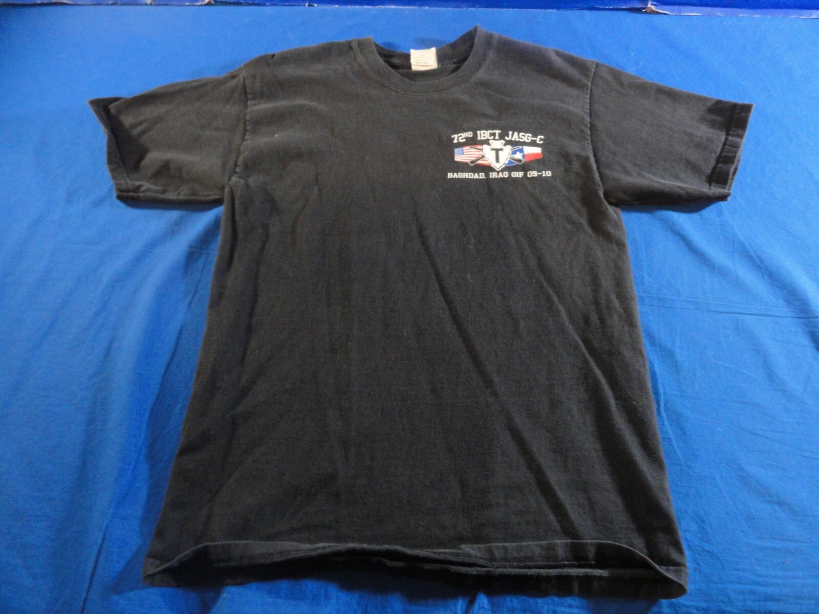 DISCONTINUED 72ND IBCT JASG-C BAGHDAD IRAQ OIF 09-10 BLACK UNIT SHIRT MEDIUM