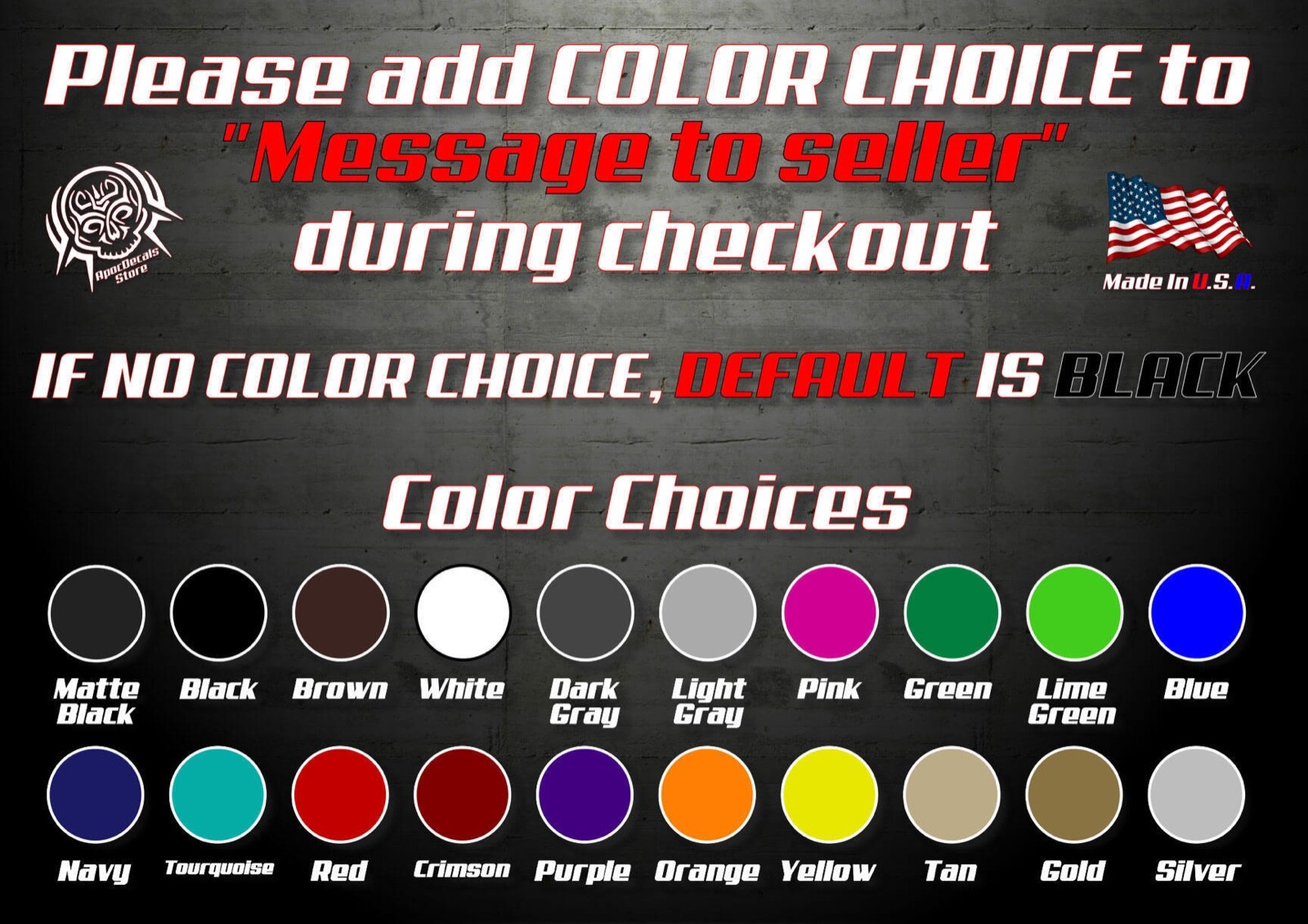 Atomlab Pimp2 Decal #1 1"x6" Choose Color
