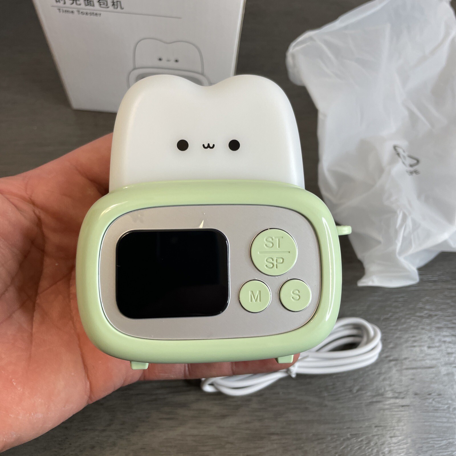 Toaster Night lampCute Night Light 12 Hours Table Clock Alarm Digital Timer