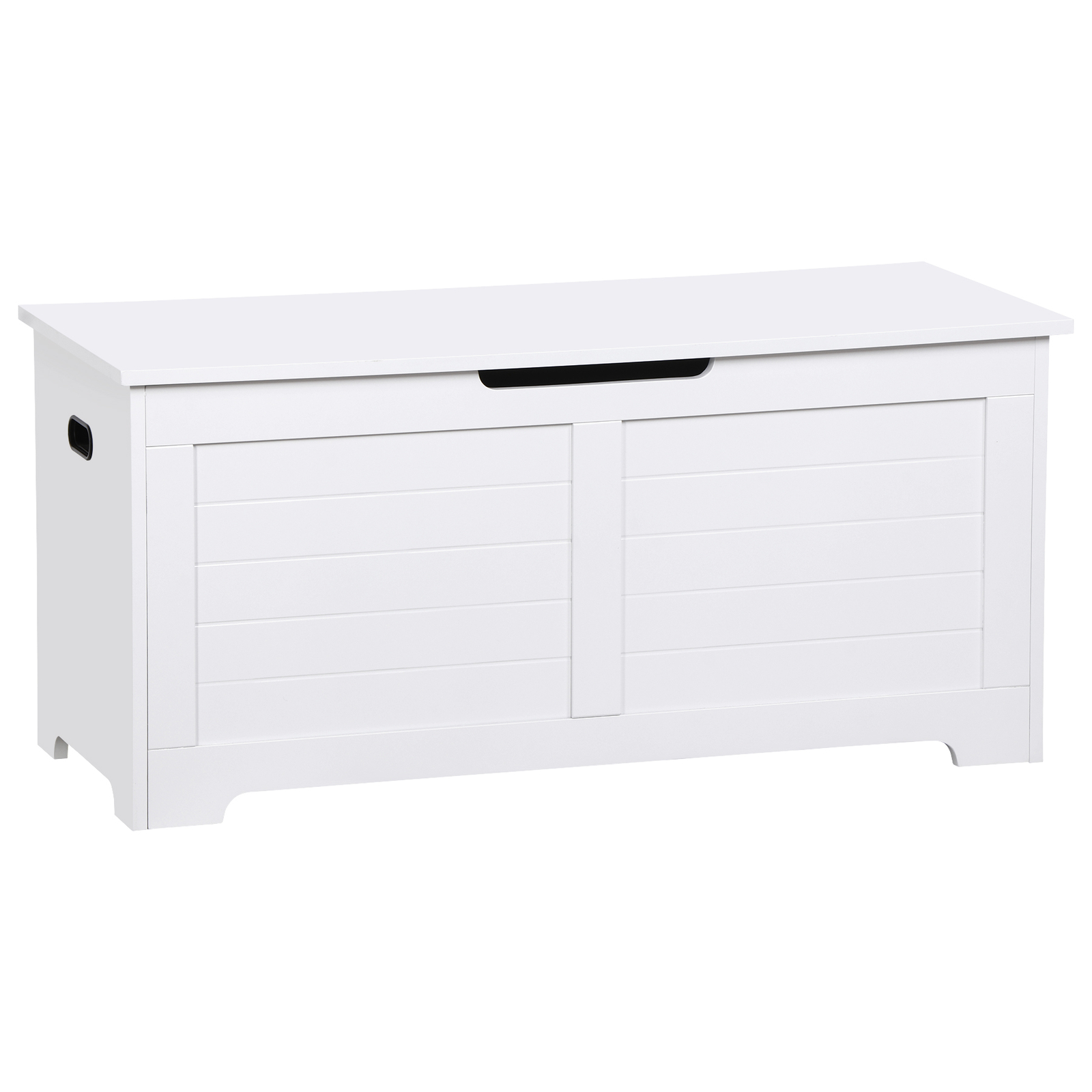 Storage Chest Storage Trunk with 2 Safety Hinges Storage Bench Shoe Bench White