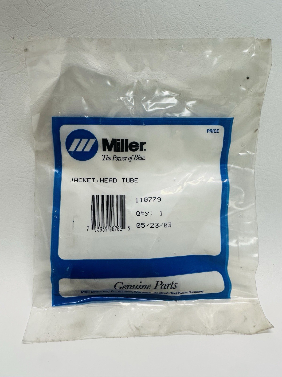 NEW Miller 110779 Jacket Head Tube