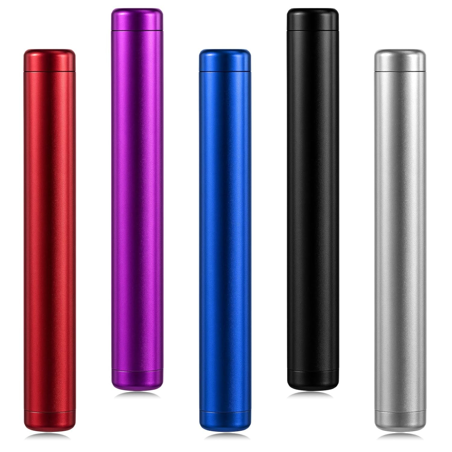 5 Pieces Cute Small Metal Aluminum Waterproof Metal Case for Purse Pocket Travel