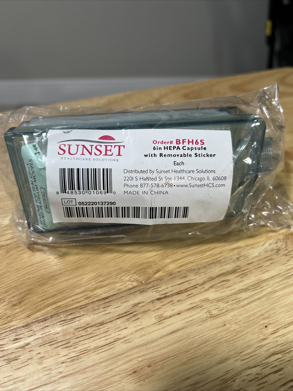 SUNSET 1 EA 6" HEPA Capsule Filter BFH6S CHOP New