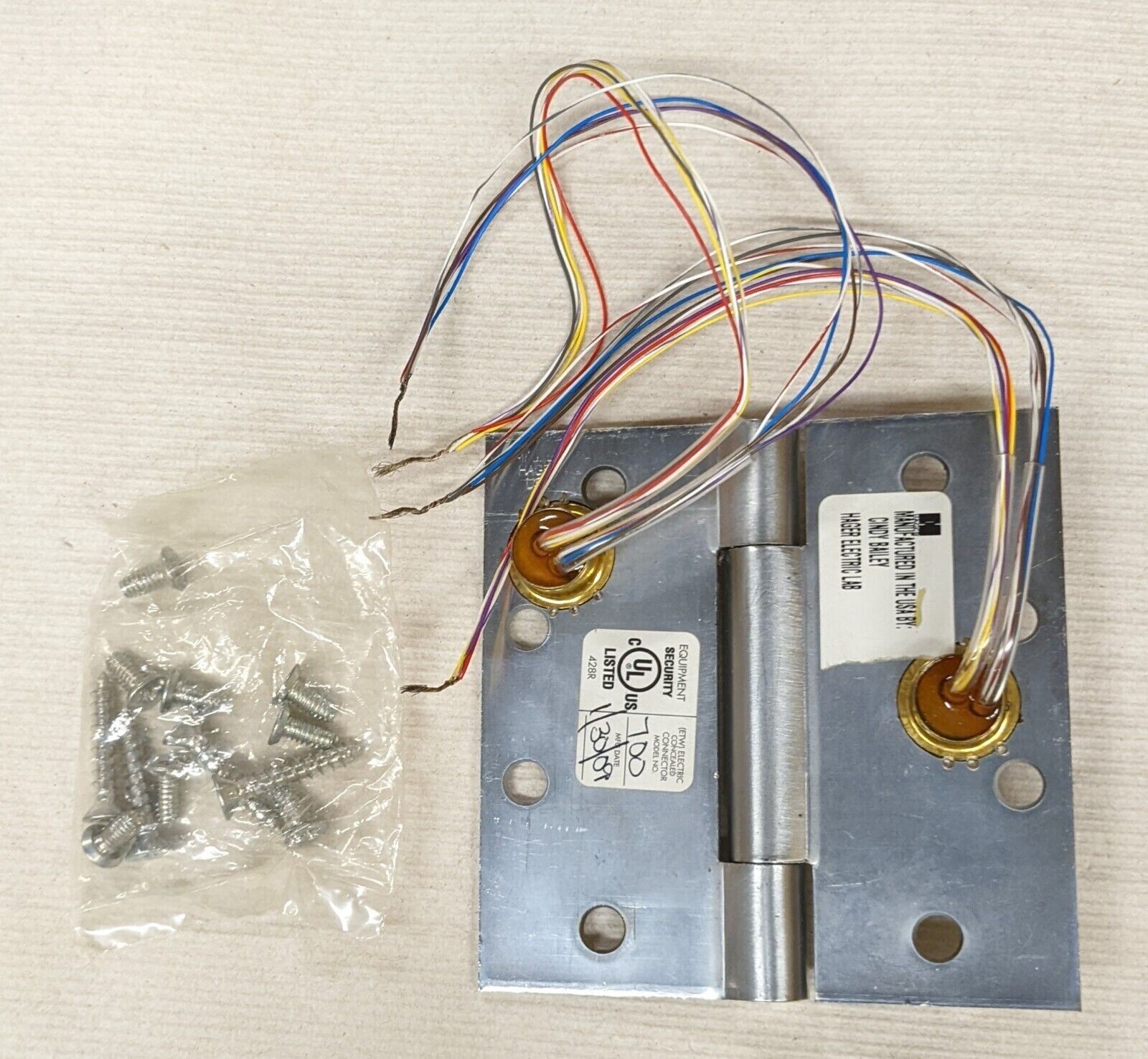 Hager Electrified Door Hinge Power Transfer AB700 ETW10 4.5" x 4.5" US26D 10Wire