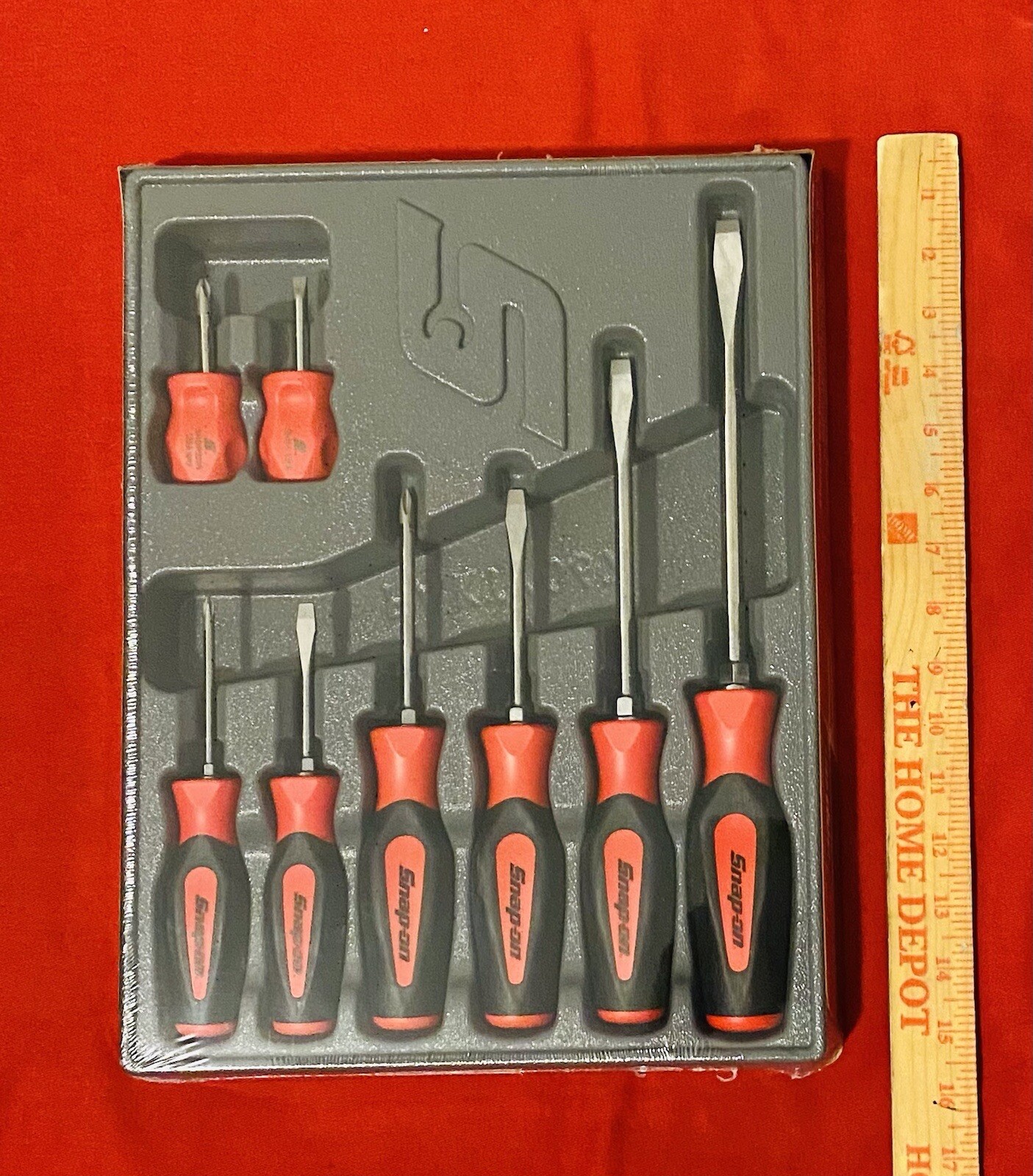 Snap On SGDX80R Red Screwdriver Set 8 Pc Combination Soft Instinct Handle New