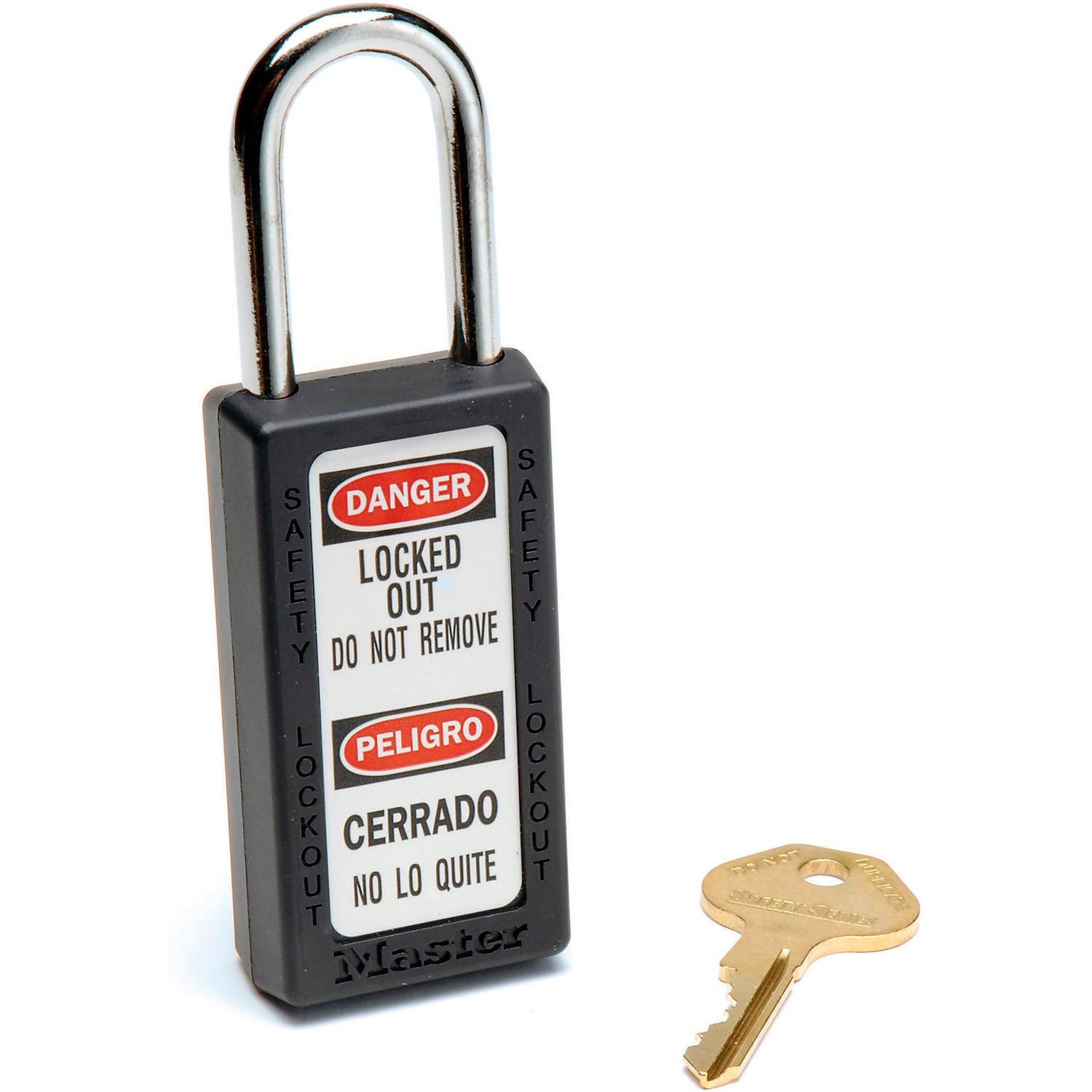 Master Lock Safety 411 Series Zenex Thermoplastic Padlock Black 1-Pack
