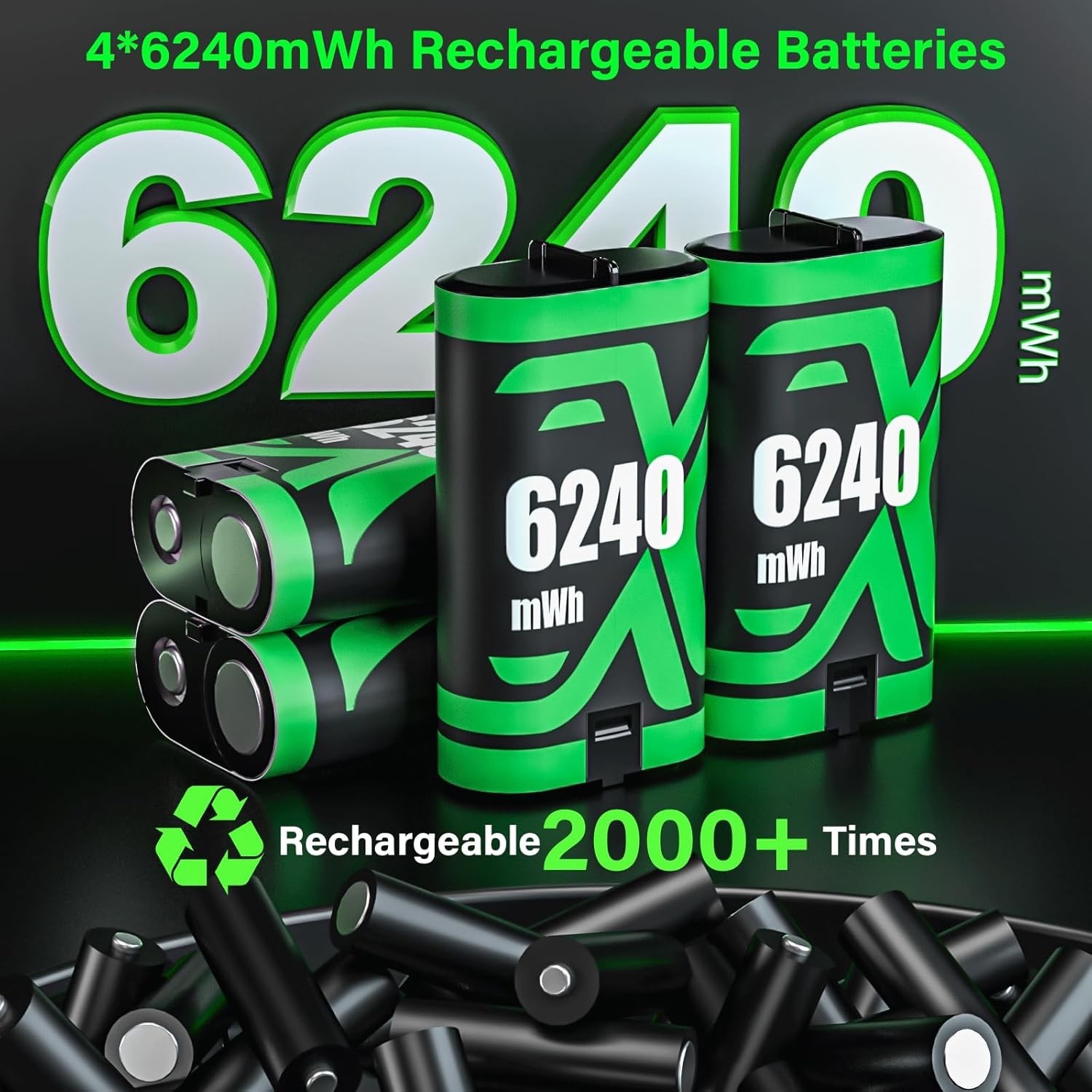 Rechargeable Xbox Controller Battery Pack for Xbox one/Xbox One S/Xbox X/Xbox...