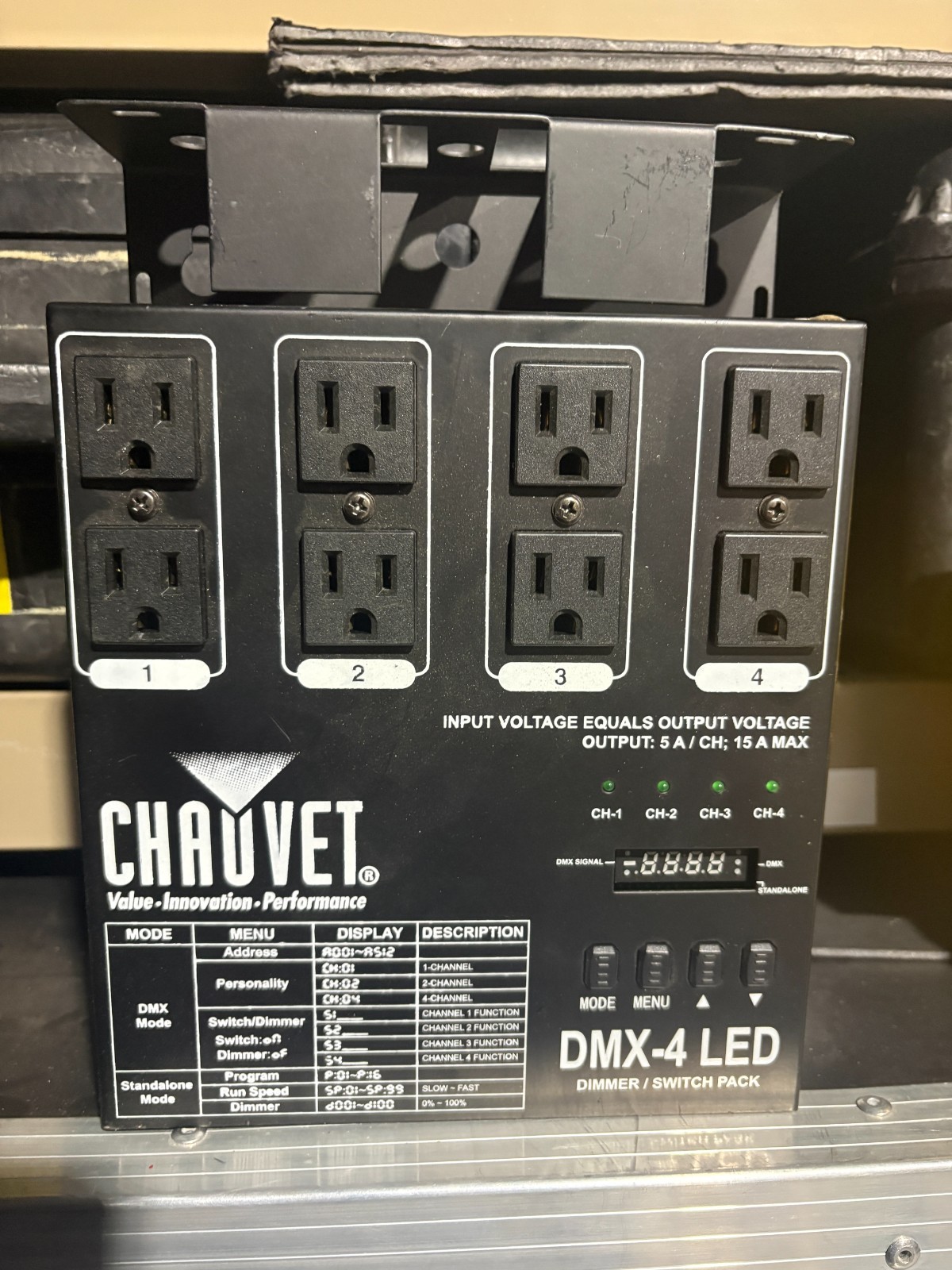 CHAUVET DMX-4 LED 4 Channel DMX Lighting Relay Pack - Two Available