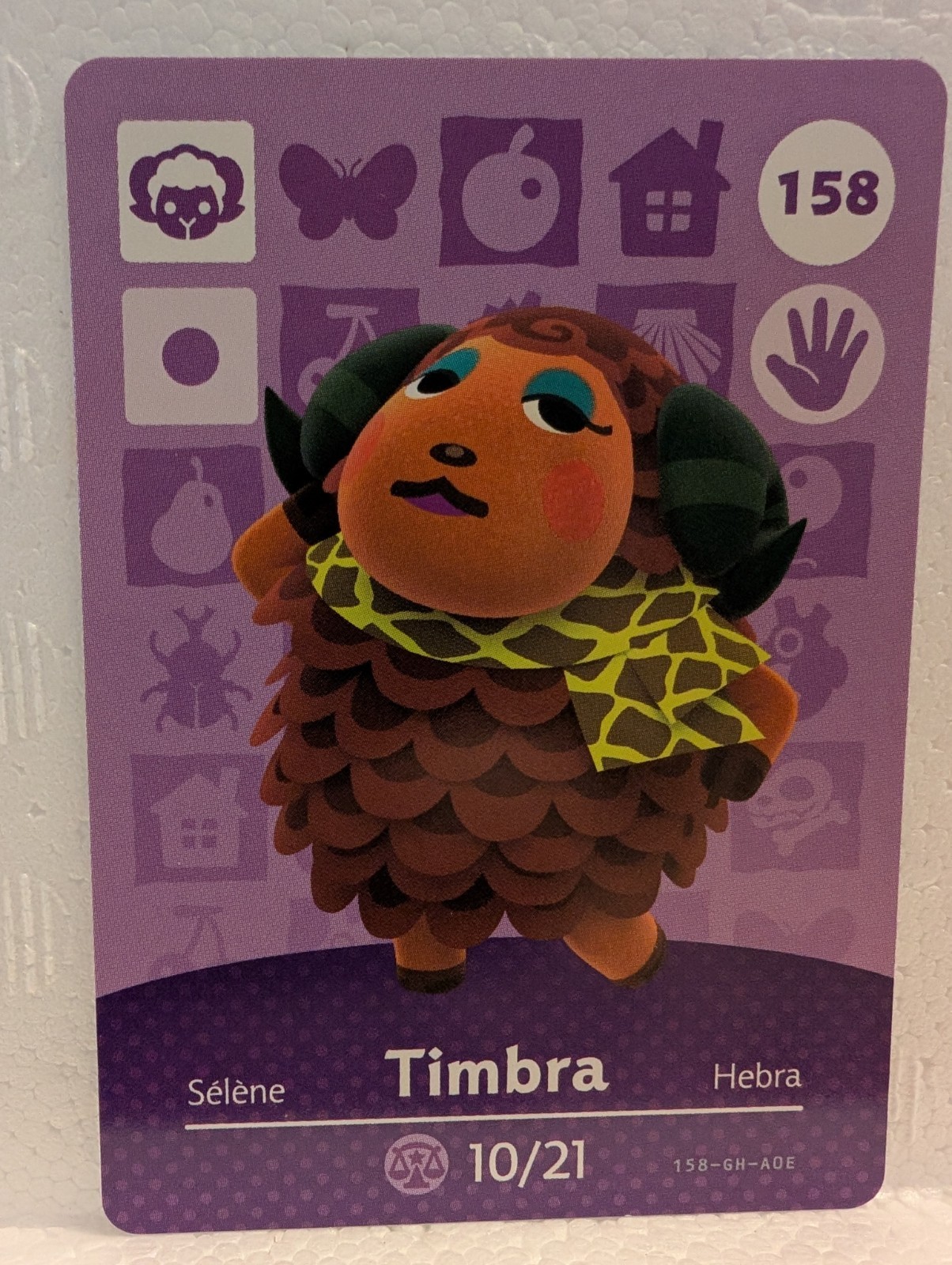 Timbra Amiibo Card - Authentic Animal Crossing Amiibo Card # 158
