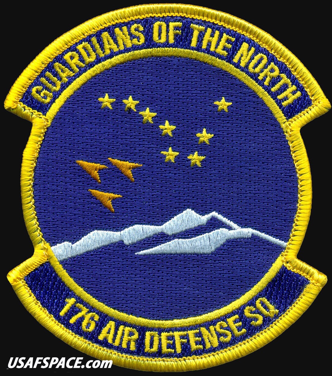 USAF 176TH AIR DEFENSE SQ-NORAD OP'S Control- Elmendorf AFB -ORIGINAL VEL PATCH