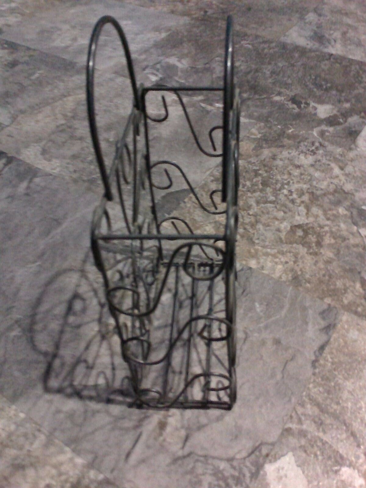 Basket metal pewter decor